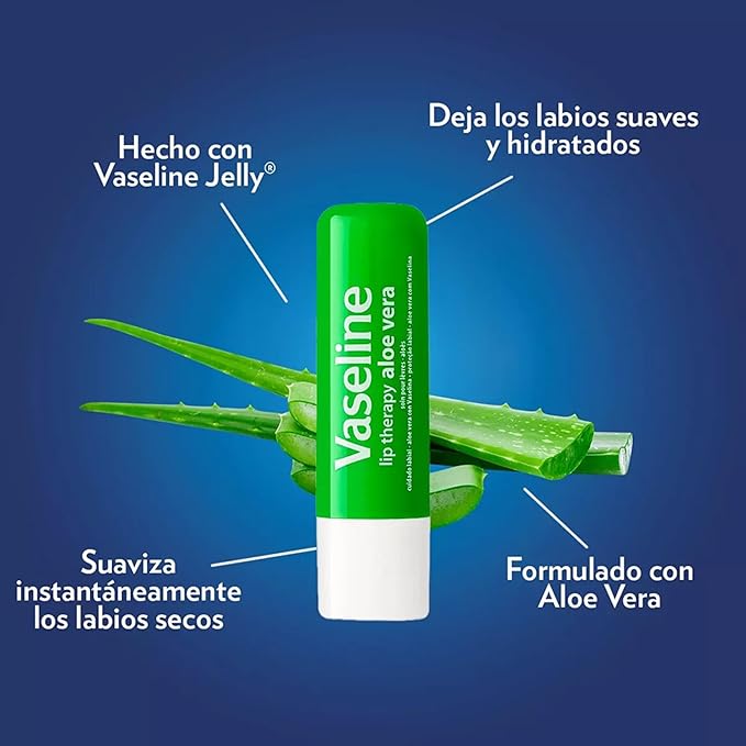 Vaseline Aloe Fresh Lip Therapy Stick- .16 oz (Pack of 2)