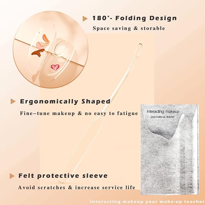 180 Degree Folding Acrylic Makeup Mixing Palette, Plastic