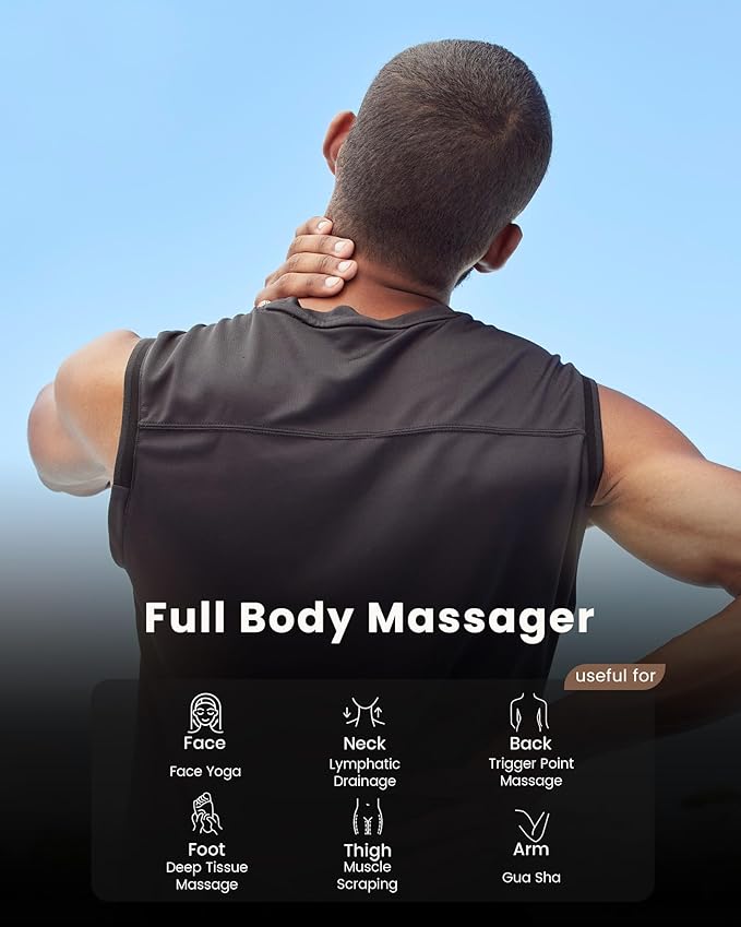 lifechill Trigger Point Massage Tool for Deep Tissue Massage & Gua Sha, Muscle Scraper Tool for Full Body Pain Relief, Thumb Saver Acupressure Tool, FSA HSA Eligible