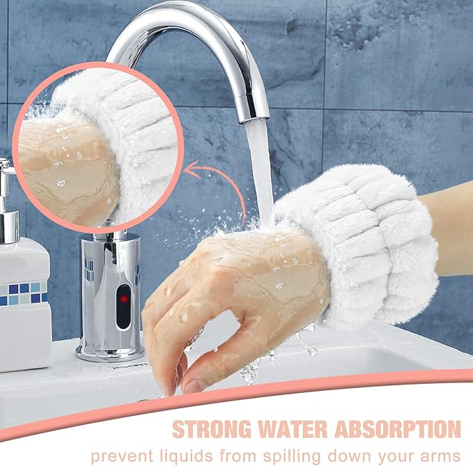 Women's microfiber face washing wrist