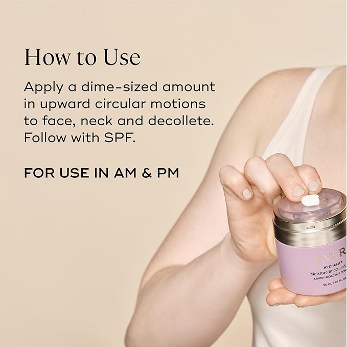 EVER Oil-Free Overnight Renewal Face Cream for Oily Skin – Bakuchiol, Hyaluronic Acid & LSR10™ Peptides to Smooth Fine Lines, Restore Elasticity, Non-Comedogenic Moisturizer - 1.7 fl oz