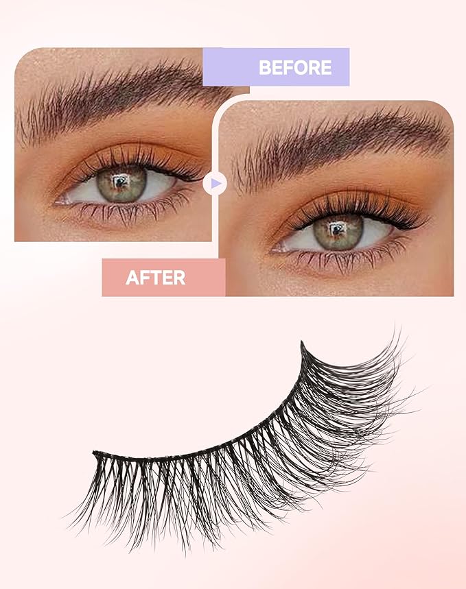 False Eyelashes Natural Wispy Lashes Fluffy Fake Lashes Flared-07