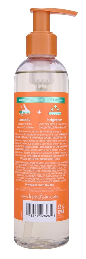 Tree Hut Bare Tangerine Moisturizing & Hydrating Bare Shave Oil | Made with Soothing Jojoba Oil | Gel-to-Oil Formula Helps Prevent Razor Bumps, Ingrown Hairs, & Skin Irritation | 7.7 fl oz.