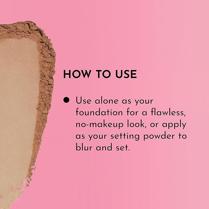 LAWLESS Women's Talc Free Skin Smoothing Powder, Medium, Tan, 0.34 Ounce