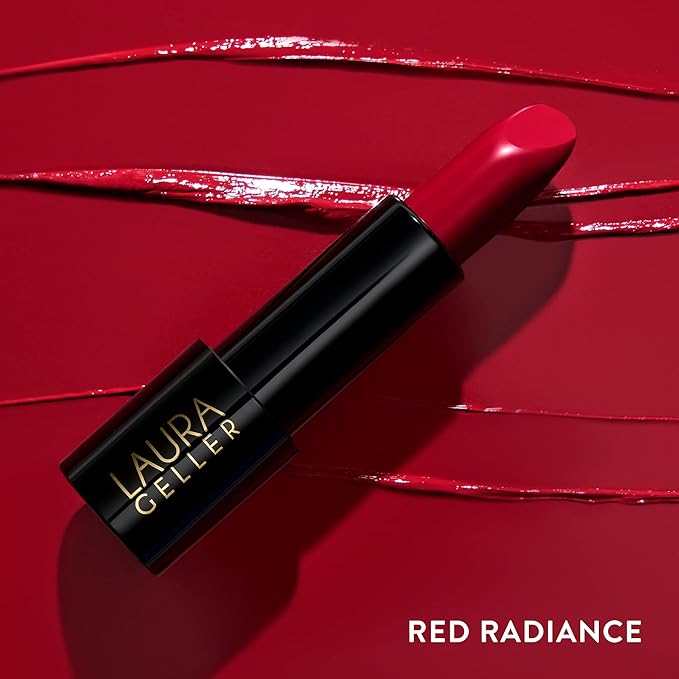 LAURA GELLER NEW YORK Modern Classic Lipstick - Red Radiance - Ultra-Rich Color - Luxurious and Lightweight - Cream Finish
