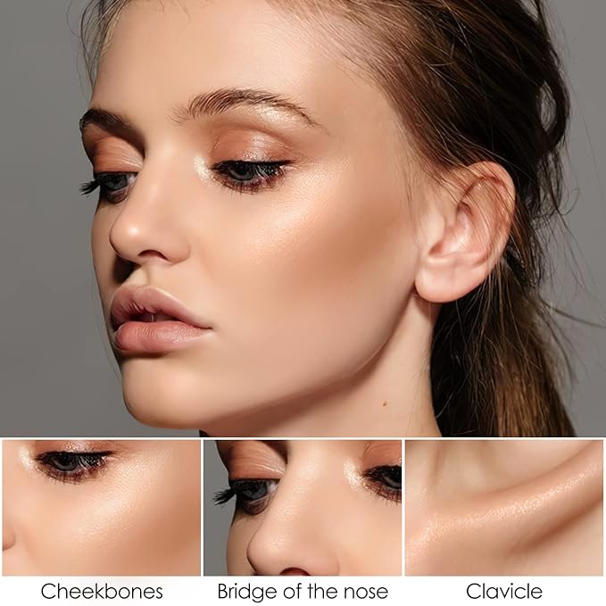 FOCALLURE 2 Pcs Mineral Cream Contour Stick,Moisturize Highlighter and Bronzer Pen,Non Stick Face Brightens & Shades Pencil,Long Lasting & Smooth Gliding Face Illuminator Makeup,Medium