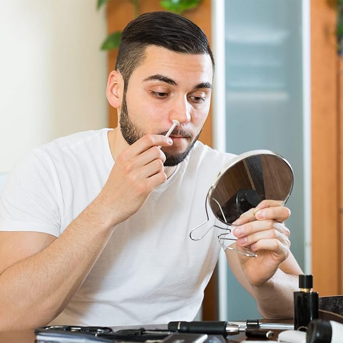 Rolybag Nose Wax Sticks Applicators, 200 Pcs Plastic Wax Rod Wand for Nostril Cleaning and Nose Hair Removal