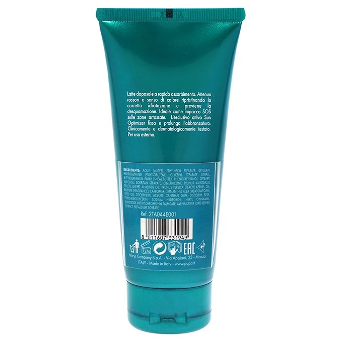 Pupa Milano Multifunction After Sun Milk Body And Face Cream - Fast-Absorbing - Quenches The Skin, Restoring The Perfect Hydro-Lipid Balance - Provides Relief And Prevents Peeling - 2.54 Oz