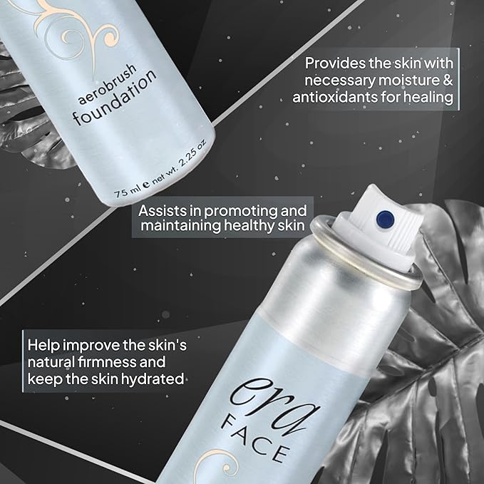 ERA Face spray makeup (R2 Ivory, 2.25 oz) - airbrush foundation, everyday, buildable, professional spray on cosmetics by Era Beauty