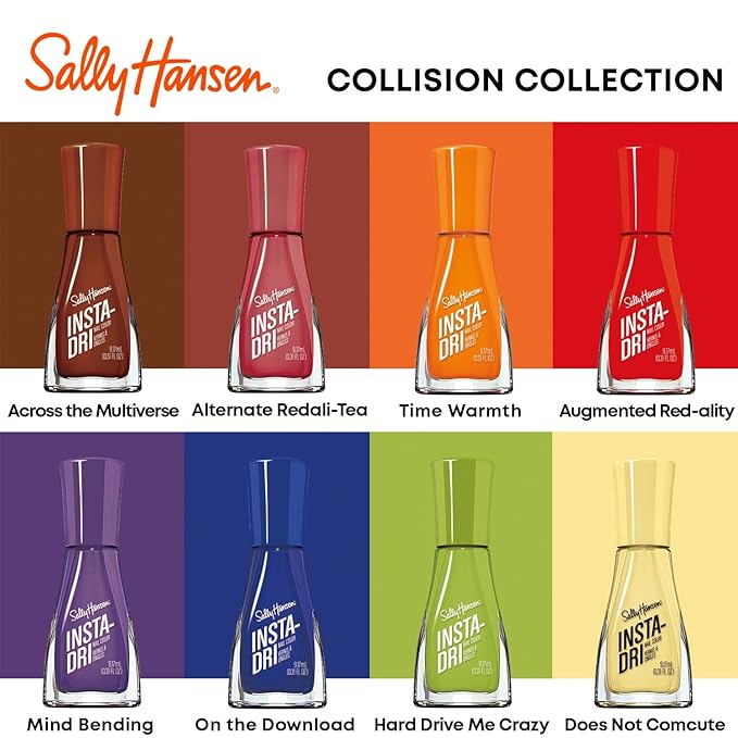 Sally Hansen Insta-Dri® Nail Polish - Color Collision Collection, Does Not Comcute - 0.31 fl oz. (Pack of 2)