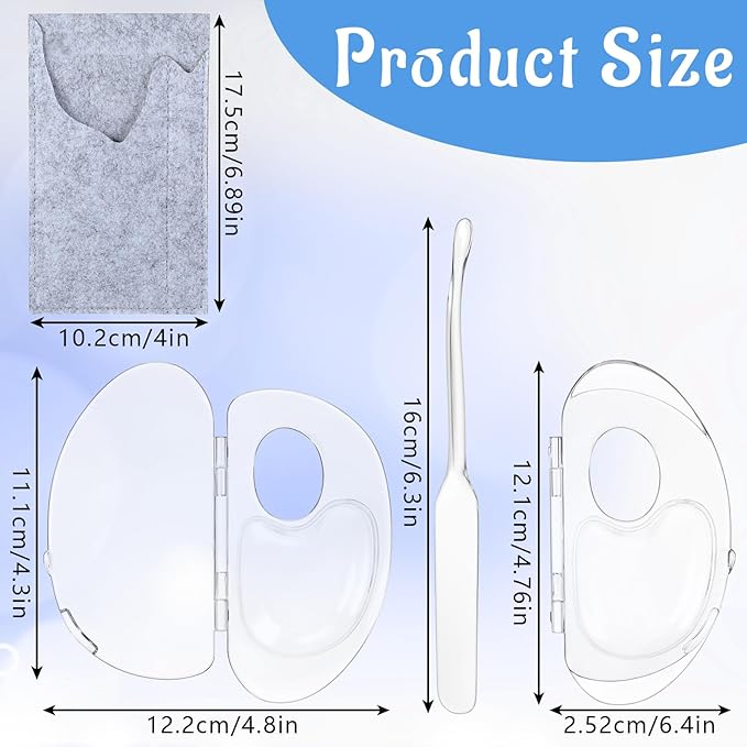 ASTER Clear Makeup Mixing Palette, Hand-Held Makeup Palette