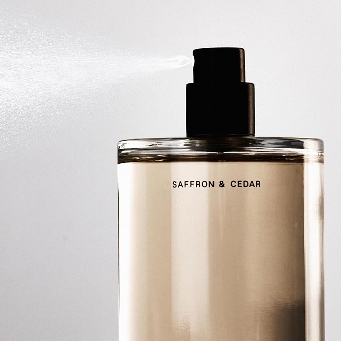 Salt & Stone Body Mist, Saffron & Cedar Scent, Skincare Infused Hair & Body Spray for Women and Men, Hydrating Fragrance with Glycerin and Red Algae, Vegan, Cruelty Free, 3.4 fl oz