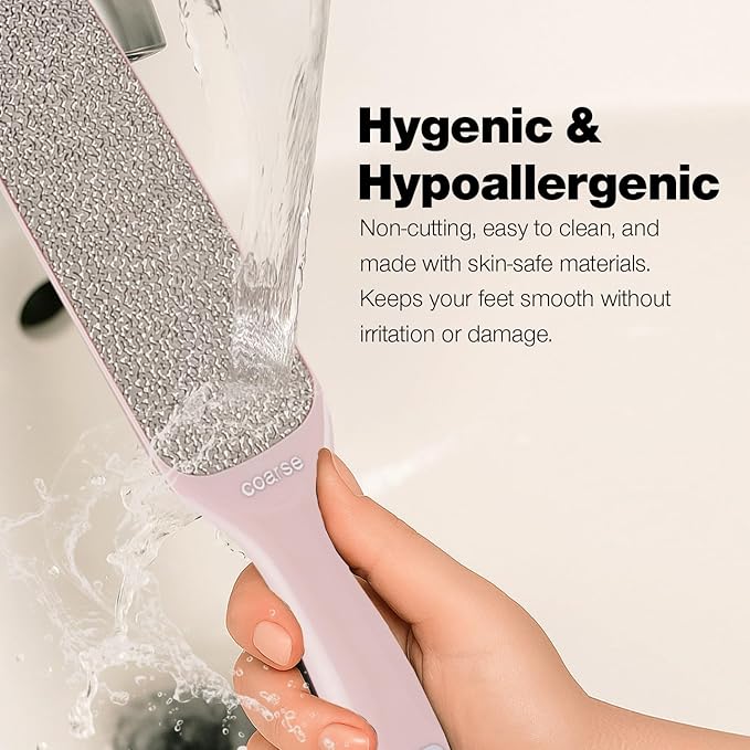 Probelle Double Sided Multidirectional Nickel Foot File Callus Remover - Immediately Reduces calluses and Corns to Powder for Instant Results, Safe Tool (Pink)