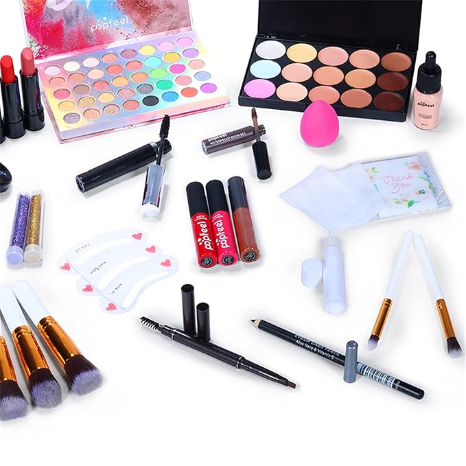 Multi-purpose Makeup Kit All-in-One Makeup Gift Set Colours Mix Eyeshadow Concealer Lip Gloss Pressed Powder and Powder Blusher Cosmetic Makeup Palette Set Kit #092