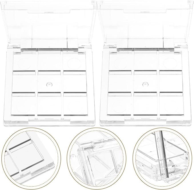 2pcs Empty Lipstick Palette Clear Lipstick Case Mini