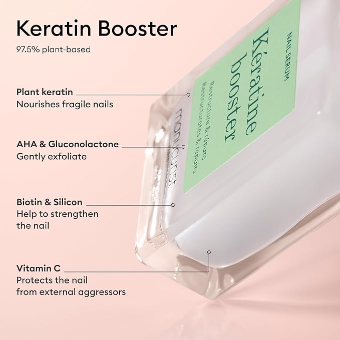 Manucurist Duo Day & Night - Routine for Soft or Damaged Nails - Nail Kit : 1 Nail Strengthener and Growth Serum, 1 Nail Night Mask - Express Nail Care Treatment - Intense Repair - Vegan