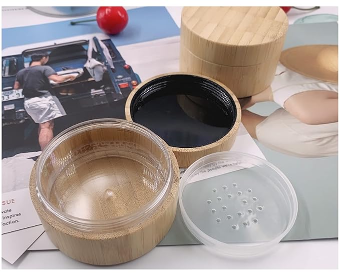 1Pcs /1Oz Empty Loose Powder Container and 1Pcs Powder Brush 30ml