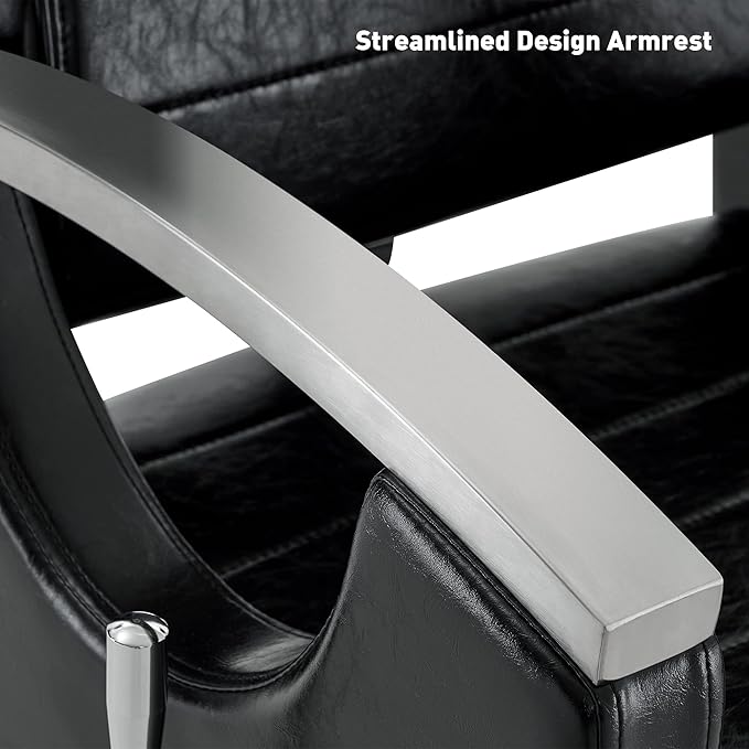 BarberPub Barber Chair for Barbershop,Reclining Salon Chair for Hair Stylist 9180 (Black)