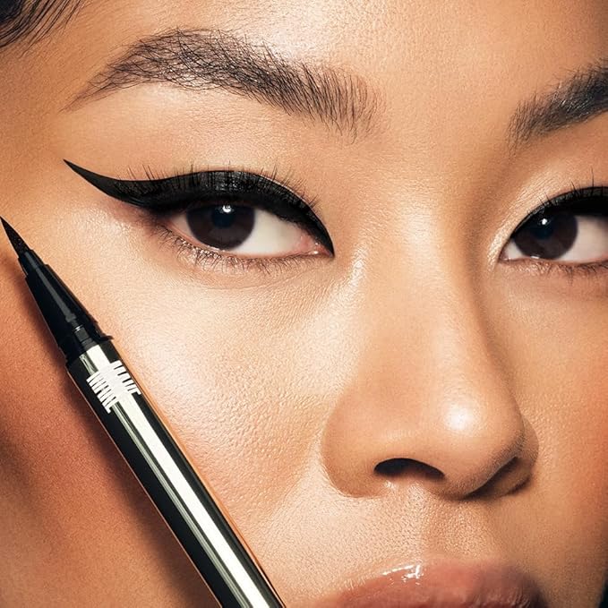 MAKE Beauty Smudge-Proof Felt Tip for Precise Application of Lines, Wings, and Graphics. Long Lasting Eye Liner, Liquid Line Waterproof Felt Tip Eyeliner - Onyx