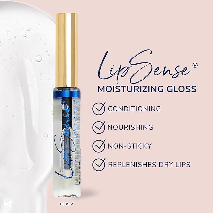 SeneGence LipSense Velvet Liquid Lipstick and Glossy Clear Lip Gloss Duo – 18HR Wear, Hydrating, Waterproof, Transfer-Proof