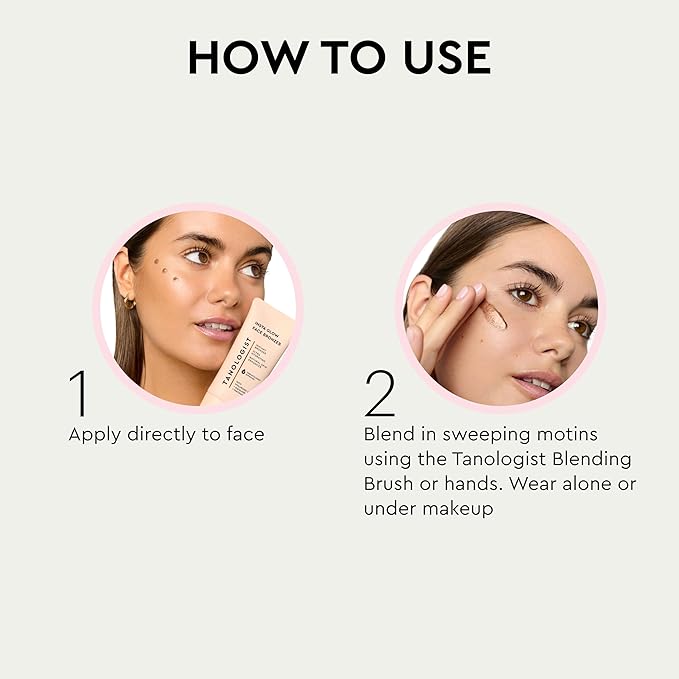 Tanologist Insta Glow Face Bronzer, Illuminating Cream Bronzer For Instant Radiant Glow, Lightweight, Blendable Formula For All Skin Tones, Vegan, 2.02 fl. oz/60 ml Tube