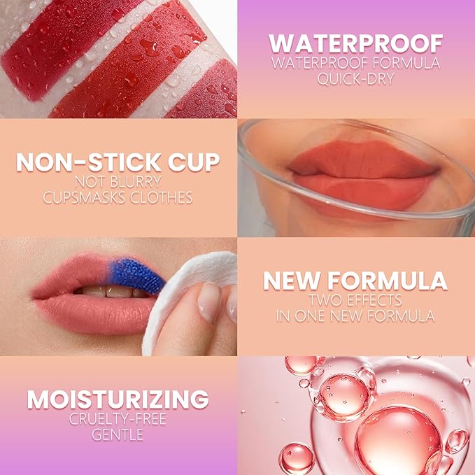 Jolilab Lip Stain Masque,Wipe Off Lip Tint,Waterproof,Transfer proof,Highly Pigmented,Ultra Long Lasting Lip Stain Peel off Makeup With Matte finish for All-day Wear.(#06 MUTED BRICK)