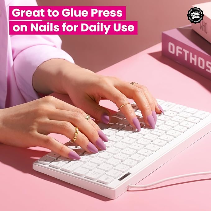 Teenitor 30ml Nail Glue for Acrylic Nails, Press on Nail Glue Strong Brush on Nail Glue, Strong Nail Glue for Press On Nails, Nail Glue for Broken Nail Nail Tip Glue, Super Nail Glue