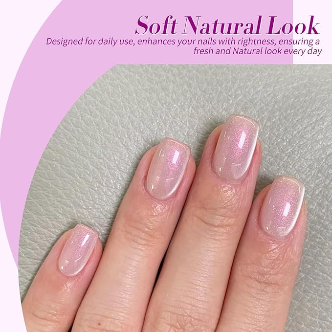 BORN PRETTY Jelly Purple Gel Nail Polish Transparent Sheer Pink Grape Purple Shimmer Glitter Jelly Gel Polsih Nail Art Manicure DIY at Home 6PCS