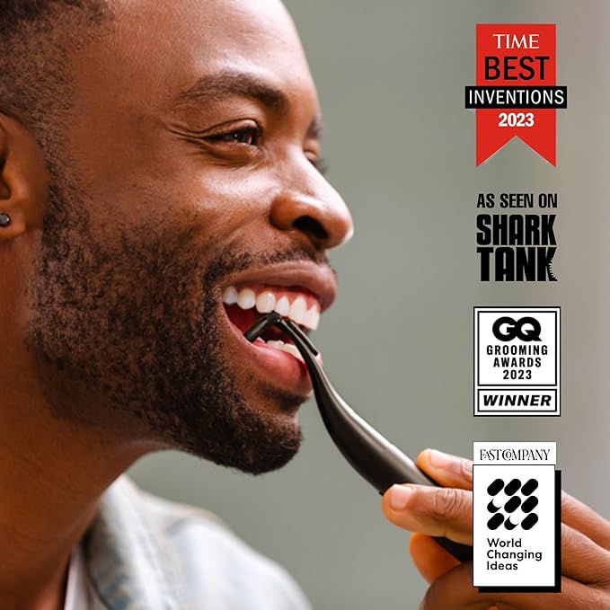 FLAUS Electric Flosser (Shark Tank) with 3 Speeds + 45 Replacement Heads - Easy Gliding Floss for Gentle Gum Care, Water Floss Alternative, Dentist Recommended Tooth Flossers, Eco Dental Floss Picks