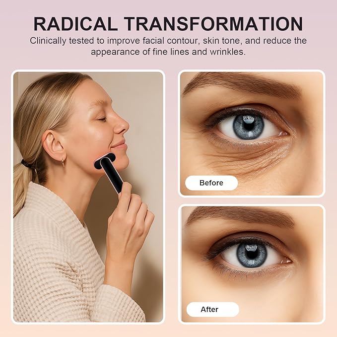 7 in 1 Eye Massager Facial Relaxation, Suitable for Family Travel Outing Eye Massage, Facial Massager, Black