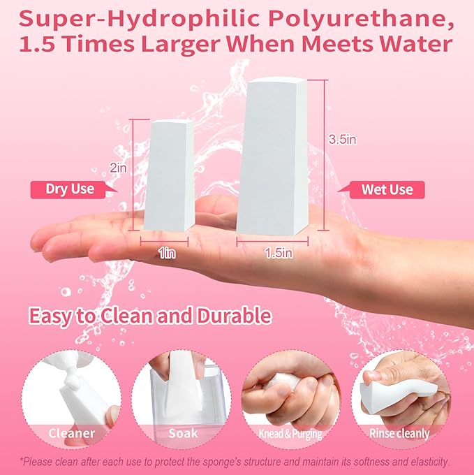 216 Pcs New Makeup Sponges Wedges for Face Foundation, Latex-Free Triangle Cosmetic Make Up Sponge for Flawless Application and Blending, Beauty Blender for All Skin Types with Four Pouches