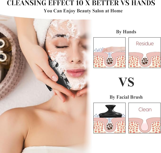 VWMYQ Silicone Face Scrubber - Exfoliating Face Scrubber for Women and Man, Gentle Facial Cleansing Brush Blackhead Acne Pore Pad Cradle Cap, Manual Soft Face Wash Brush for Deep Skin Care