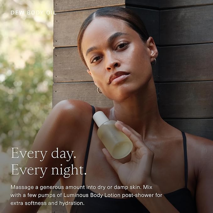 Oak Essentials Dew Body Oil | Nourishing Daily Body Oil for Radiant, Supple Skin with Borage Seed Oil, Cedarwood, and Sweet Almond Oil, 3.4 Fl Oz