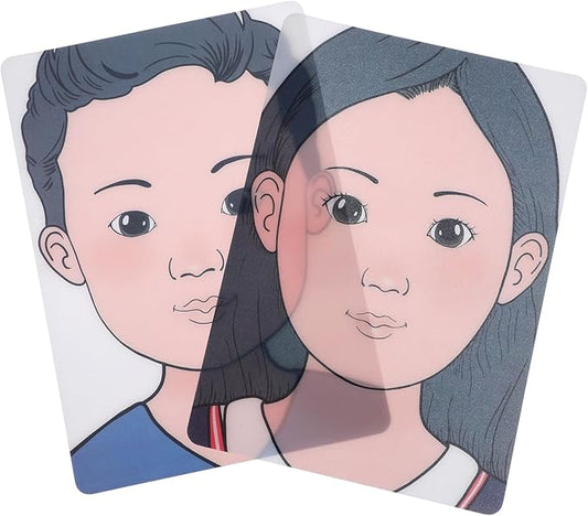 ADOCARN 2pcs Makeup Practice Board Makeup Training Face