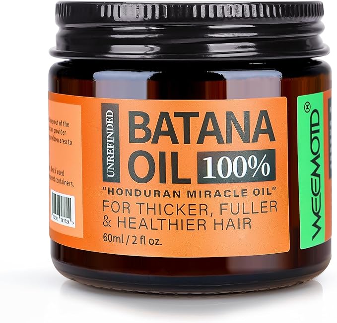 Raw Batana Oil for Hair Growth Dr Sebi, 100% Pure Organic Batana Hair Mask from Honduras, Wild Growth Hair Oil, Scalp Oil Promotes Hair Thickness, Prevents Loss for Men & Women, 2 fl oz (1 Pack)