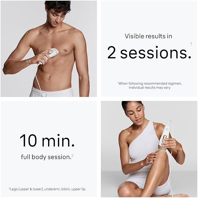 Braun Smart IPL, Silk·Expert Pro 5: at Home Laser Hair Removal for Women and Men, Permanent Visible Hair Reduction in Hair Regrowth for Body & Face, Wide Head and Two Precision Heads, IPL5347