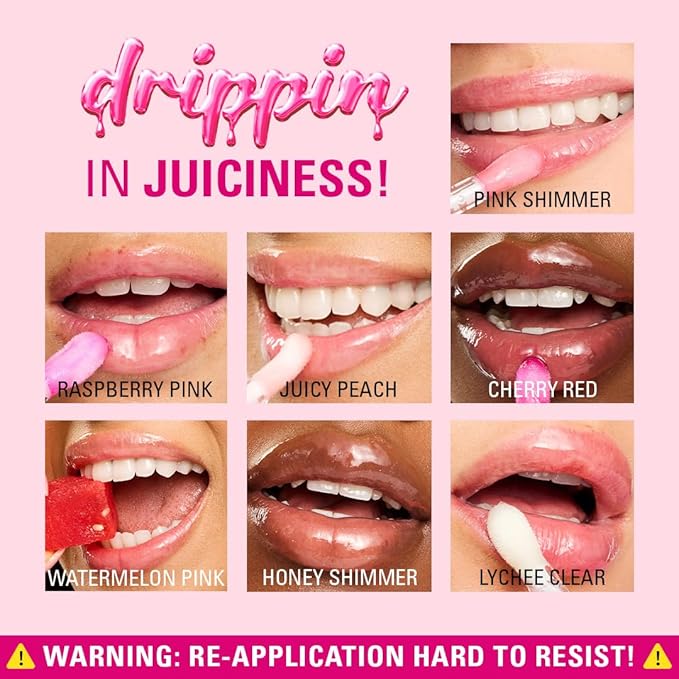 Revolution, Pout Lip Oil, Nourishing Tinted Lip Oil, High Shine, Non-Sticky Finish, Vegan & Cruelty-Free, Watermelon Pink, 0.13 oz