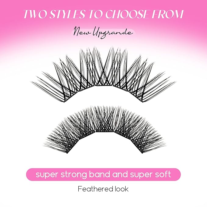 Lash Clusters DIY Eyelash Extensions 175 Clusters Lashes D Curl 0.07 Natural Individual Lash Extensions Mixed Tray False Eyelashes Soft & Strong Thin Band DIY at Home (F26+F27-0.07D, 8-16mm)