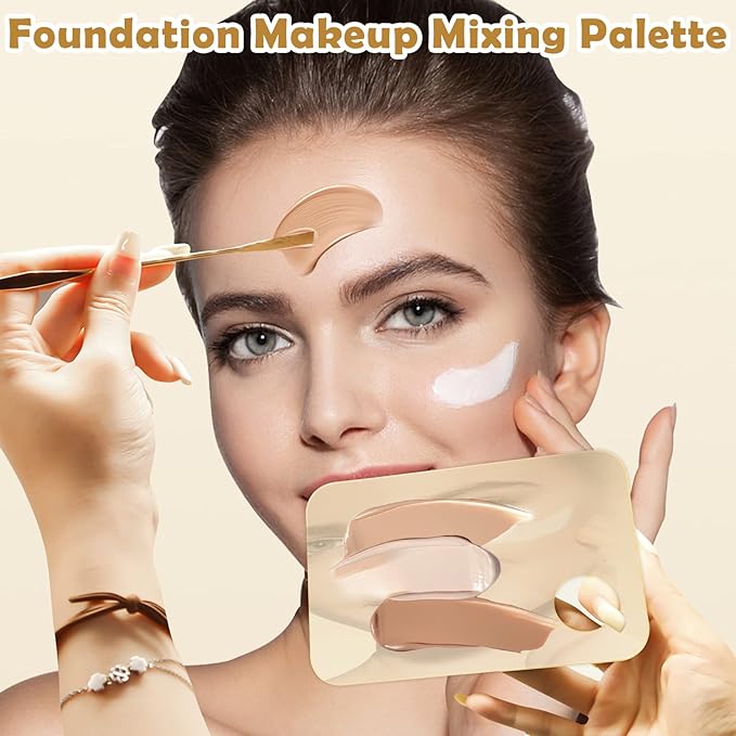 2Pcs Acrylic Makeup Mixing Palette with 2 Pcs