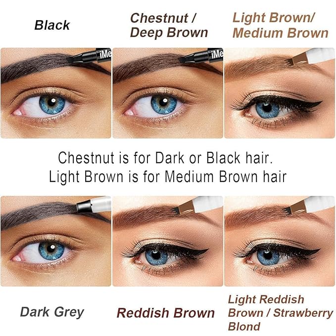 iMethod Eyebrow Pen - iMethod Eye Brown Makeup, Eyebrow Pencil with a Micro-Fork Tip Applicator Creates Natural Looking Brows Effortlessly and Stays on All Day, Light Brown