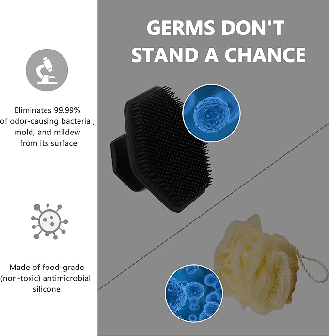 Silicone Face Scrubber - 2 Pack Face Exfoliator Scrub- Handheld Gentle Facial Cleansing for Sensitive, Dry Skin, Exfoliating Faceial Scrubber Tool for Men and Women(Black-2 Pack)