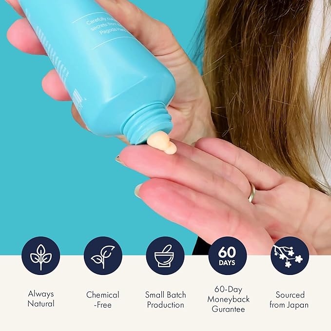 Onsen White Pagoda Hand Cream | Japanese-Inspired Firming Hand Lotion with Pagoda Flower Enzyme, Tsubaki, Jojoba & Squalane | Nursing Essentials for Aging Hands | Vegan (4.5 oz)