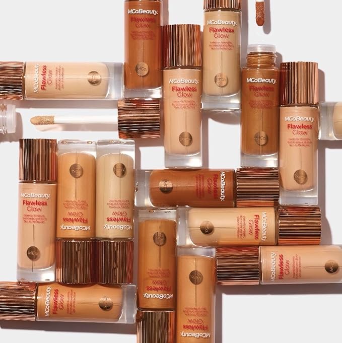 MCoBeauty - Flawless Glow Luminous Skin Filter - 6.5 Natural Honey - 4-in-1 Multi-Use Formula that Contains Squalane - Includes Doe Foot Applicator - Liquid Illuminator