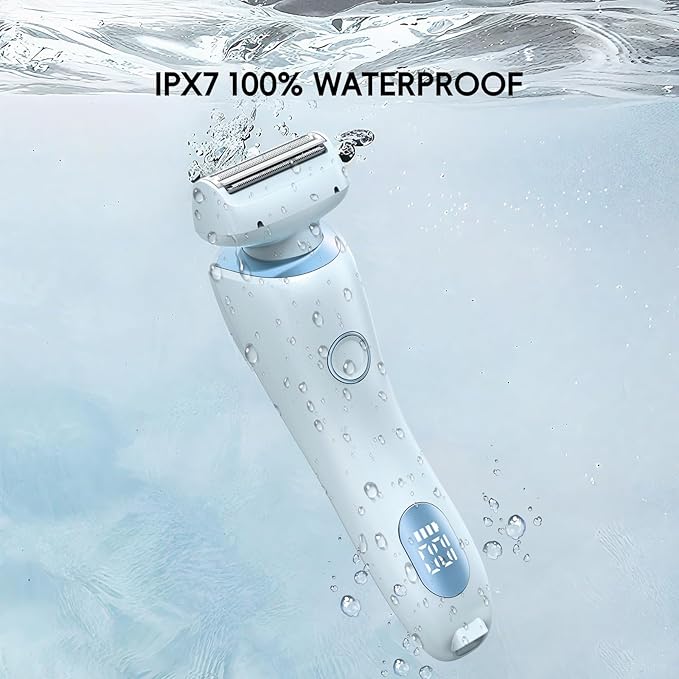 Livora Electric Shaver for Women, Bikini Trimmer for Women, Silk Glide Pro Shaver, Removable Head Electric Trimmer for Bikini, Pubic Hair, Legs, Body, Wet/Dry