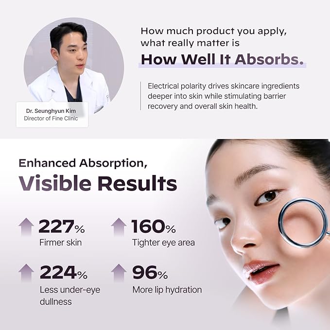 Superform Galvanic Booster Blush Pink, 1min booster for ageless skin, anti-aging and firming pocket booster, glow on the go, Korean skincare, Gifts, Stocking Stuffers for Women