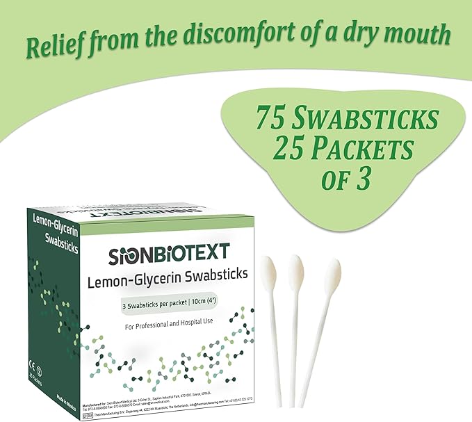 Lemon-glycerin swabsticks gently soothes minor