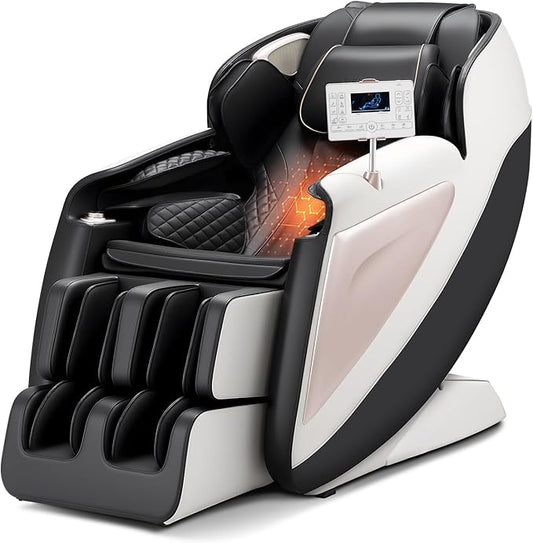 VEVOR Full Body Massage Chair, 3D Zero Gravity Recliner with SL Track, 18 Auto Modes, Heat, Foot Rollers, Armrest Control, LCD Display, 36 Airbags, Retractable Footrest