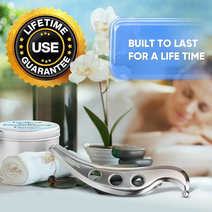 Professional Muscle Scraper Tool - Patented IASTM Massage Tools for Physical Therapy, GuaSha Tool for Body Myofascial Release - Medical Grade 304 Stainless Steel Muscle Scraping Tool