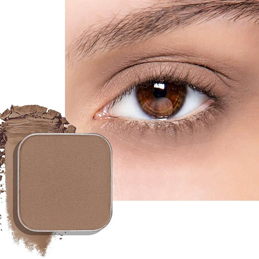 Single Color Matte Eyeshadow with Metal Pan,eyebrow powder, Long-Lasting Natural Nude Color, Base for Smoky Eye Looks, for DIY Empty Magnetic Palette (Taupe Treasure)