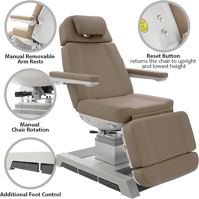 SKINACT Marco Electric Medical Spa Treatment Table (Facial Chair/Bed) (Sand)